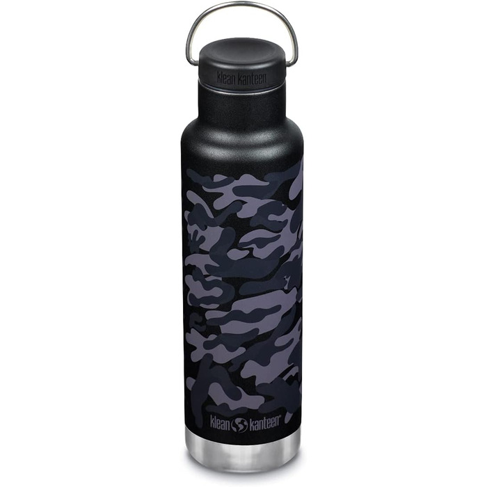 Термос Klean Kanteen Classic з петлевою кришкою, Black Camo, універсальний розмір