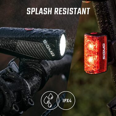 Велосипедний світлодіодний ліхтар Sigma Buster 400 TR.RL 80 LED USB, чорний, універсальний розмір