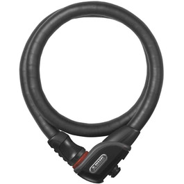 Велозамок ABUS Steel-O-Flex Phantom 8960, сталевий трос із захисними муфтами, магнітний тримач, рівень безпеки 6, 110 см, чорний