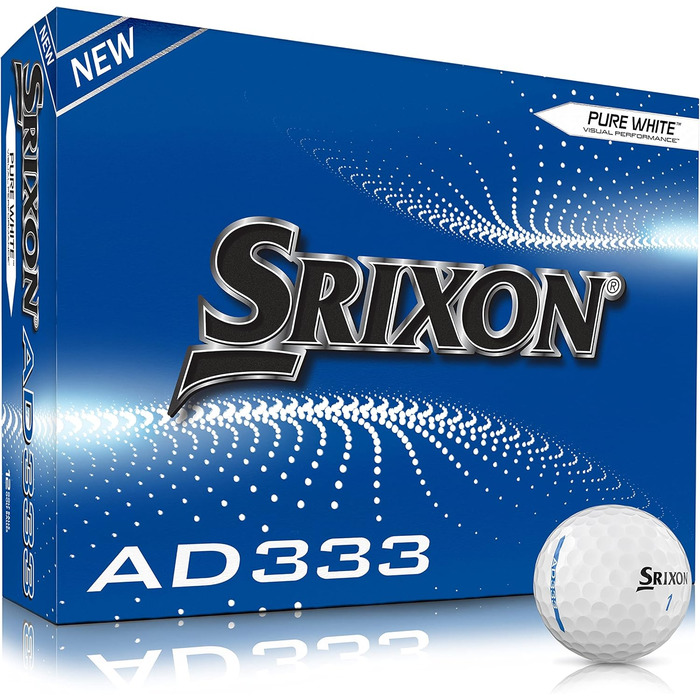 М'яч для гольфу Srixon AD333, білий, 12 шт, чоловічий