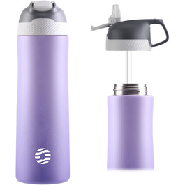 Термобутилка FEIJIAN FJbottle 550 мл з щіткою, фіолетова, нержавіюча сталь