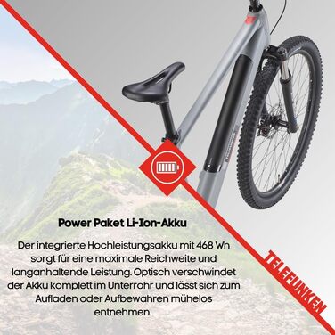 Електровелосипед TELEFUNKEN MTB 27,5/29 250Вт Shimano 36В Педелек