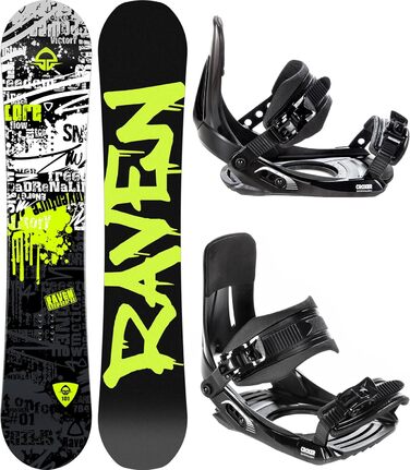 Комплект сноуборду RAVEN Core Junior MP Junior Black XS/S 120 см