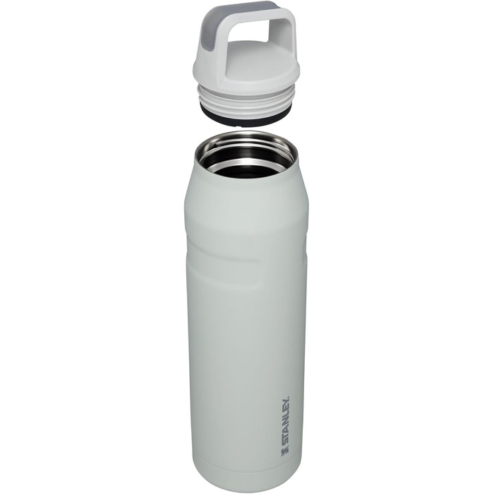 Термобутилка Stanley IceFlow 1 л з кришкою та ручкою, ізольована, з широким горлом, з нержавіючої сталі, BPA-free, для спорту та подорожей, колір Nebelglimmer
