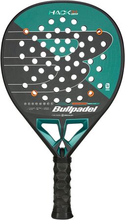 Падельна ракетка Bullpadel Hack 04 Hybrid 25, темно-зелена, 370 г, новинка