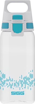 Пляшка для води SIGG Tritan Total Clear ONE MyPlanet Aqua 0,5 л, блакитна, для газованих напоїв, спортивна, без BPA, герметична, стійка до подряпин, для спорту та фітнесу, можна мити в посудомийці