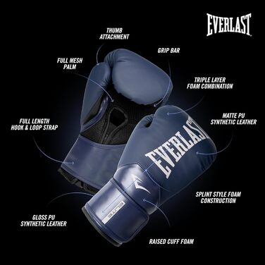 Жіночі боксерські рукавички Everlast Elite Prostyle 16oz, темно-сині