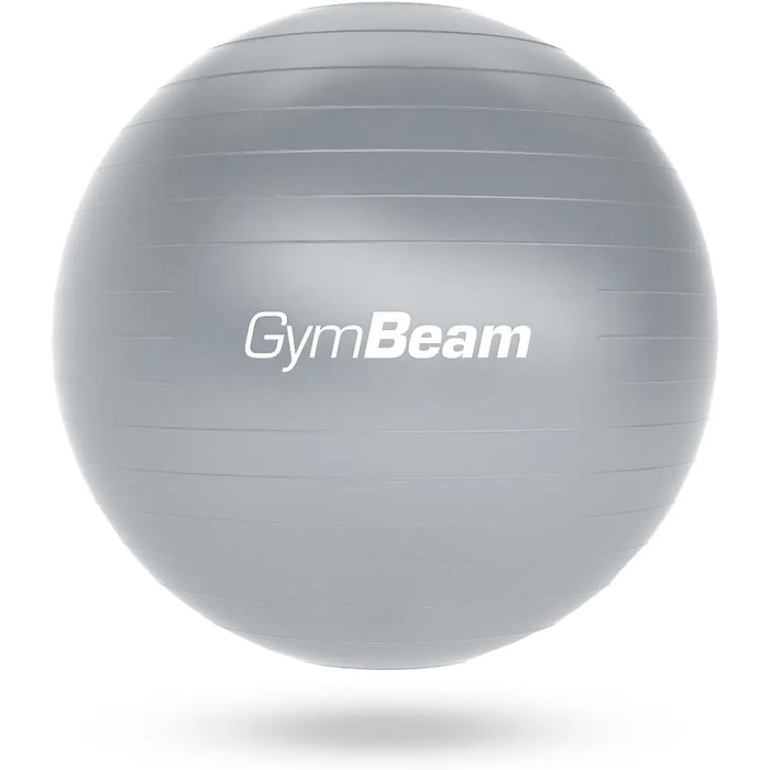 М'яч для вправ GymBeam 85 см з насосом (сірий) для стабільності та спини