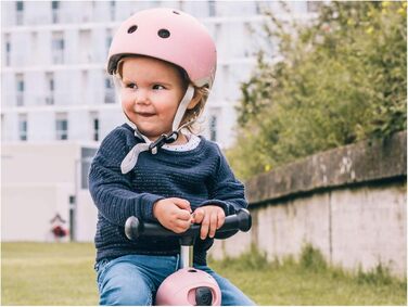 Дитячий шолом Scoot and Ride з регульованими ремінцями, матове покриття, розмір XXS, LED-світло, м'яка флісова підкладка для захисту