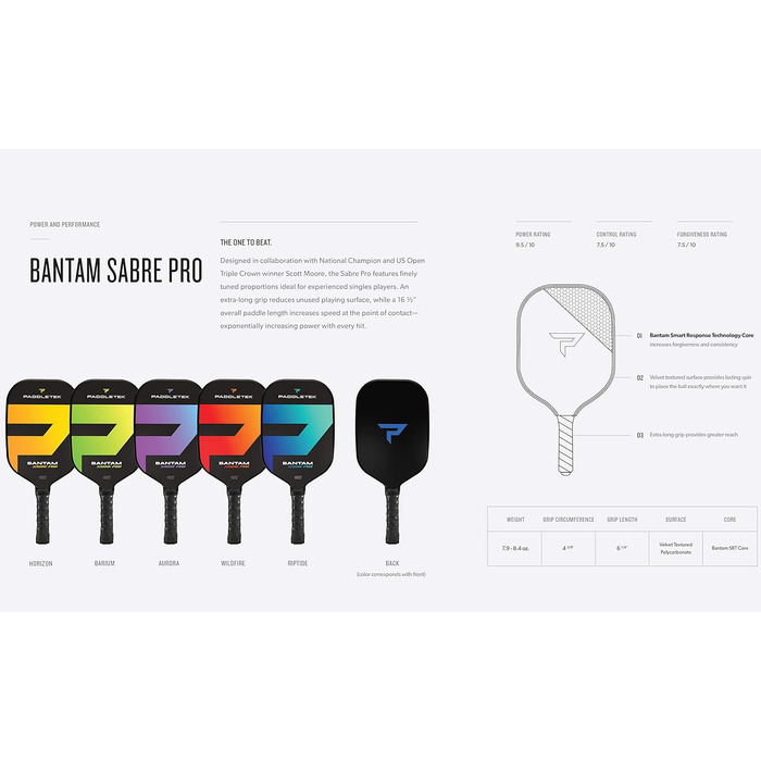 Ракетка для піклболу Paddletek Bantam Sabre Pro