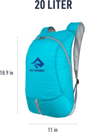 Sea to Summit Ultra-Sil ультралегкий водостійкий рюкзак для подорожей 20 л, Cordura 30D, компактний, Atoll Blue