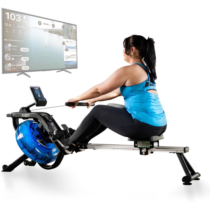 Складаний водний веслувальний тренажер Bluefin Fitness Blade Aqua W-1/M-1 з LCD-дисплеєм