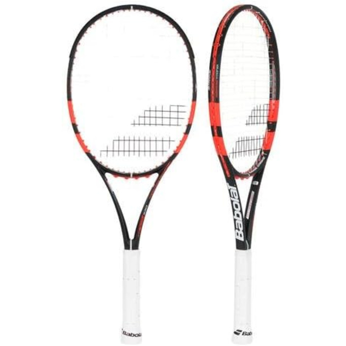 Ракетка Babolat Pure Strike 100 16/19 Неон Сірий/Червоний