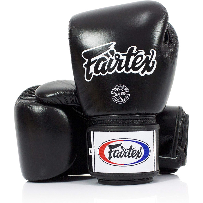 Боксерські рукавички Fairtex BGV1BR Муай Тай дихаючі для чоловіків, жінок, дітей ММА, Кікбоксинг, Тренажерний зал, Тренування Високоякісні, легкі та амортизуючі боксерські рукавички чорні 14 унцій