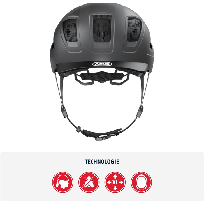 Велошолом ABUS Hyban 2.0 з ліхтарем, ABS-корпус, для жінок і чоловіків