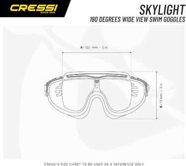 Окуляри Cressi Skylight Sil, Метал Синій