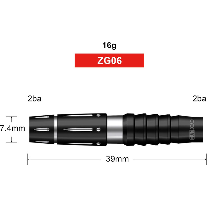 Бочки для дротиків CyeeLife 16/18г, вольфрам 90 ZG06-16г