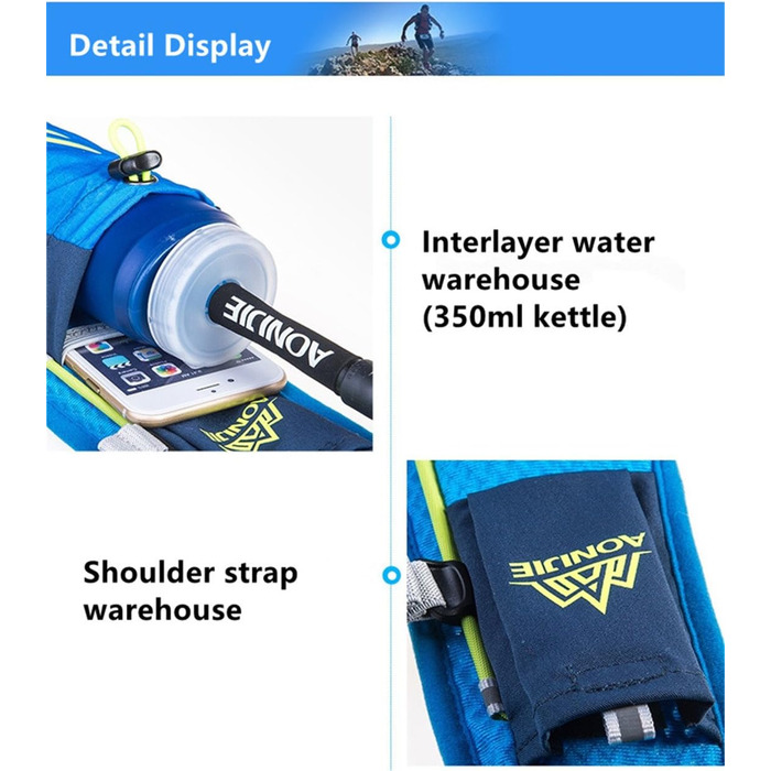 Пакет для бігу Hydration Pack (сірий), 5.5L ультралегкий