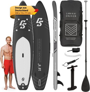 Надувна SUP-дошка CAPITAL SPORTS з веслом, насосом і сумкою — комплект для сапбордингу
