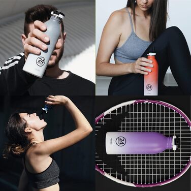 Пляшка для води 24Bottles Urban Purple Rhythm 500 мл, нержавіюча сталь, спортивна кришка