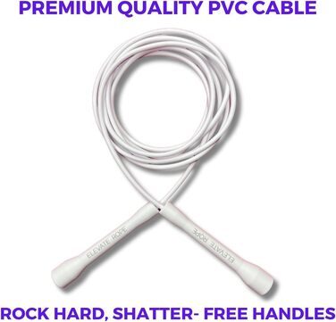 Скакалка Elevate Speed Rope MAX 5 мм, професійна, міцний ПВХ з нейлоновим сердечником, довжина 3 м, посилені ручки
