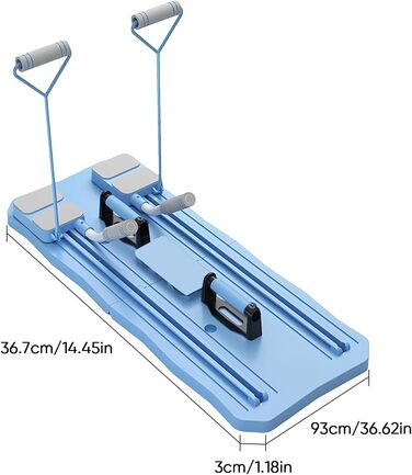 Багатофункціональна дошка для м'язів живота, реформатор для пілатесу, складна дошка для реформування пілатесу для дому та тренажерного залу, максимальна вантажопідйомність 150 кг Blue