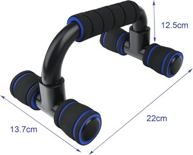 Ручки для віджимання Flintronic, 2 шт., нековзні, сталь, темно-сині