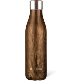 Термос Les Artistes Paris Bottle'Up 750 мл, нержавіюча сталь, дерев'яний дизайн, BPA-free, тримає тепло 12 годин, холод 24 години, багаторазовий
