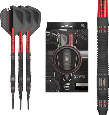 Приціл Softdarts, 90 вольфрам, червоний/чорний, ствол 18G-21G