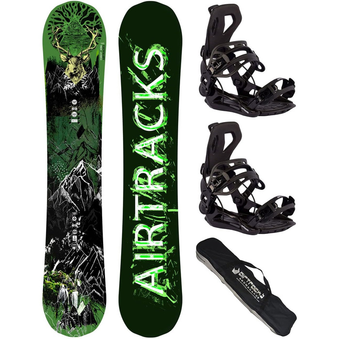 Чоловічий комплект Airtracks Дошка Forest King Carbon Wide Hybrid Rocker Snowboard Binding Star or Master Sb Bag 153 156 160 см Binding Master M