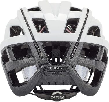 Велосипедний шолом Casco CUDA 2 біло-чорний, захисний