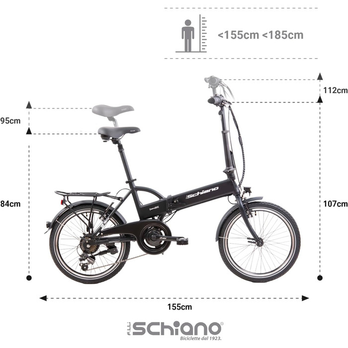 Електровелосипед унісекс 20'' 250 Вт складаний"