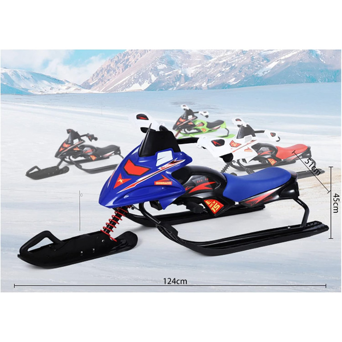 Санки Snow Racer з кермом, для дітей 4+, Червоний/Чорний