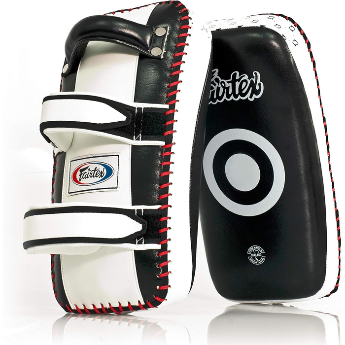 Лапа для муай-тай Fairtex, вигнута, 37x20x10 см, чорна/біла