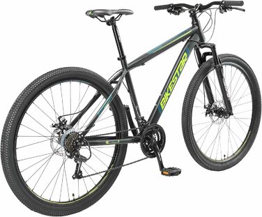 Гірський велосипед BIKESTAR Hardtail Shimano 21 швидкісна передача, дискове гальмо 26, шини 27.5, 29 дюймів 15 17 19-дюймова рама MTB Кадр 15 (Кадр 19', 29 чорний)