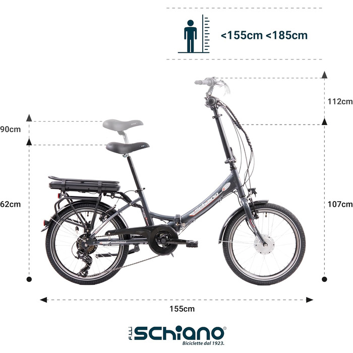 Електровелосипед  25 км/год, 7-швидкісний, 20" E-Bike Pedelec