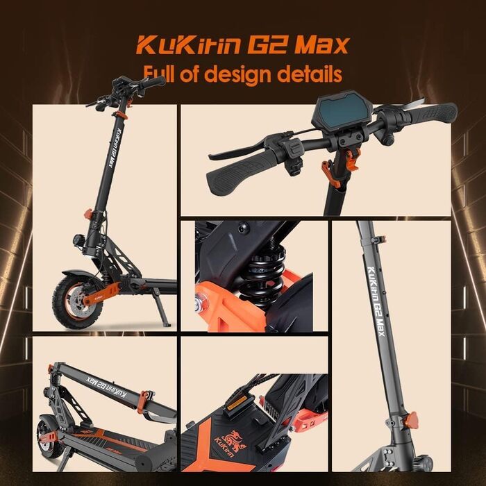 Електросамокат Kukirin G2 Max, 48В 20Ач, запас ходу 80км, 10 футів