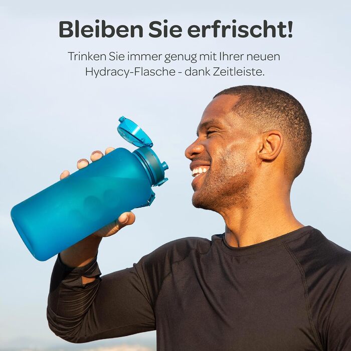 Пляшка для води Hydracy з фруктовим фільтром 2 л — BPA-free, з таймерами, герметична спортивна пляшка без конденсату для спорту та активного відпочинку