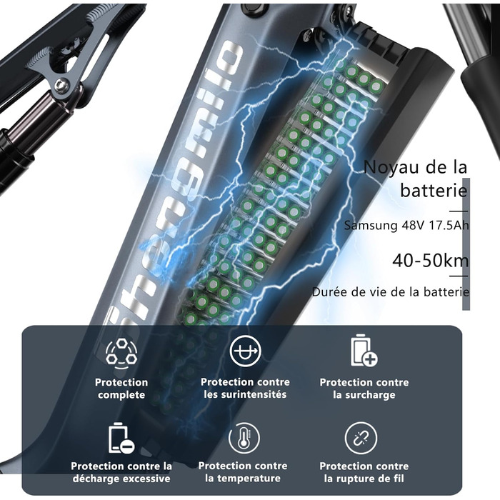 Електровелосипед  Shengmilo MX05 26" 48V 17.5Ah 7-шв. (сріблясто-сірий)