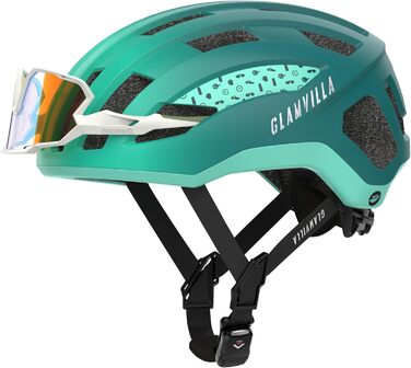 GLAMVILLA Велошолом для жінок і чоловіків, міський та трекінговий, професійний ультралегкий вентиляційний велосипедний шолом з магнітною застібкою для окулярів