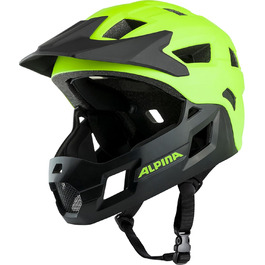 Дитячий велошолом Alpina Rupi Fullface знімний підборіддя, регульований, для MTB, легкий і безпечний, вентиляція, матовий Be Visible