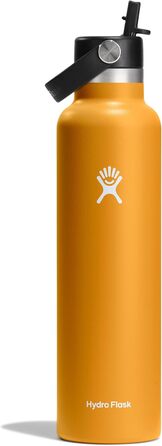 Термос-бутилка Hydro Flask 680 мл зі стандартною кришкою з трубочкою, колір Fossil