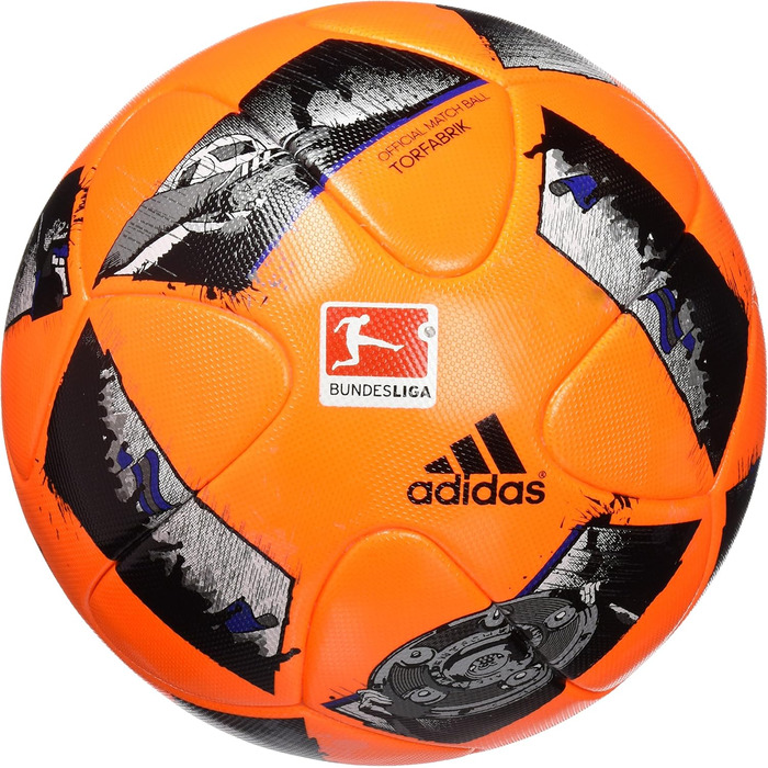 Футбольний м'яч adidas DFL Winter, розмір 5, помаранчево-синій-чорний