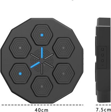 Музичний боксерський автомат Bluetooth, інтелектуальний боксерський тренажер для настінного монтажу для домашніх вправ декомпресії, обладнання для тренування боксу з боксерськими рукавичками для дітей, дорослих, домашніх тренувань, тренажерного залу