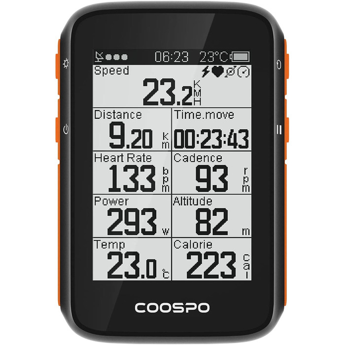 Велокомп'ютер COOSPO BC200 GPS, Bluetooth 5.0 ANT, 2.4