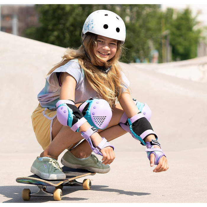 Захисний комплект для роликів SKATEWIZ SMASH 6шт – наколінники, налокітники, захист зап'ястя для дітей і дорослих