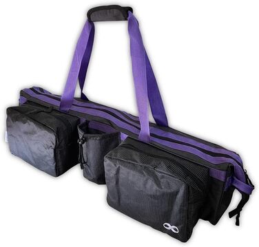 Килимок для пілатесу YogaAddict Yoga Pilates Bag Supreme з кишенею, довжина 76 см, дуже великий, відділення для блоку для йоги, легкий доступ (яблуко зелене - довжина 76 см)