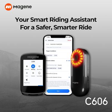 Велокомп'ютер Magene C606 GPS сенсорний, WiFi, Bluetooth, тренування