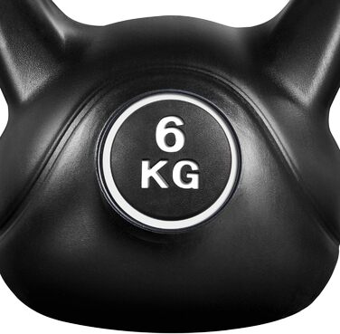 Гиря Yaheetech Kettlebell Sport з пластиковою обшивкою 6-20 кг Обважнювачі для махових гантелей Гантель для силових тренувань і кросових тренувань (6,0 кілограм)