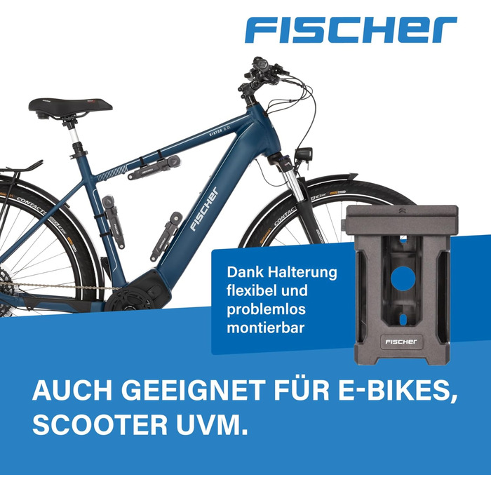 Велозамок складаний FISCHER PROTEC PLUS 85 см, 3 ключі, чорний, м'який матеріал, з пилозахистом